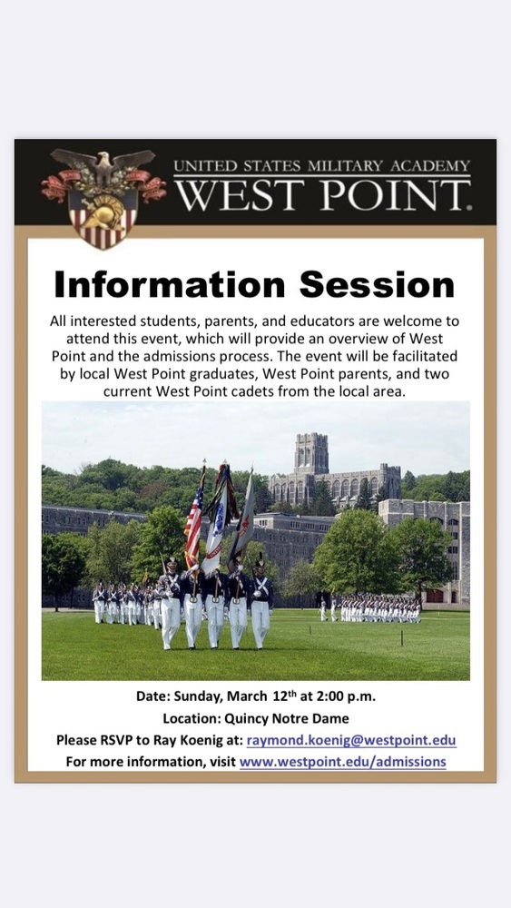 meeting for 7/8th grade students interested in the military. 